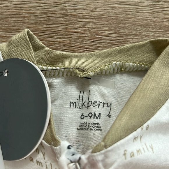 Milkberry Baby Boy Bamboo Footie Sleeper Set of 2 6-9 months Stripes Animals - Picture 5 of 5